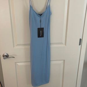 Light blue skinny strap dress - size 2
